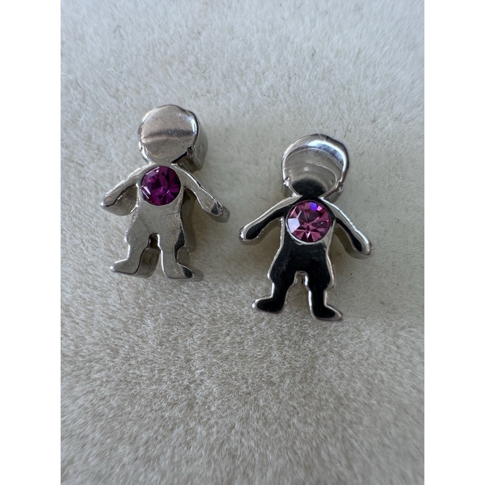 Floating Two Children Charm for your Origami Owl Locket Authentic Charm W/ Logo - Picture 2 of 4